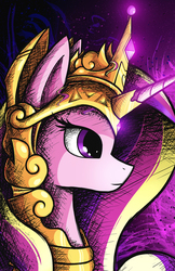 Size: 3300x5100 | Tagged: safe, artist:flamevulture17, princess cadance, pony, g4, absurd resolution, armor, female, solo