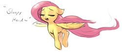 Size: 1193x508 | Tagged: safe, artist:chef j, fluttershy, pegasus, pony, g4, 30 minute art challenge, colored sketch, eyes closed, female, flying, hush now quiet now, simple background, solo, white background