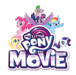 Size: 1838x1819 | Tagged: safe, edit, fluttershy, pinkie pie, rainbow dash, rarity, spike, twilight sparkle, alicorn, pony, g4, my little pony: the movie, background pony applejack, logo, op is a duck, op is trying to start shit, shitposting, simple background, twilight sparkle (alicorn), white background