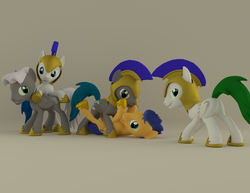 Size: 3300x2550 | Tagged: safe, artist:deloreandudetommy, flash sentry, pegasus, pony, series:ddt stallions calendar 2017, g4, 3d, blender, butt, face down ass up, grin, high res, looking at you, lying down, male, on back, on top, plot, royal guard, royal guard armor, simple background, smiling