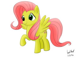 Size: 8400x6600 | Tagged: safe, artist:avionscreator, fluttershy, pony, g4, absurd resolution, female, simple background, smiling, solo, white background