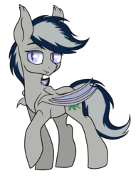 Size: 2000x2615 | Tagged: safe, artist:asklevee, oc, oc only, oc:daturea eventide, bat pony, pony, commission, ear fluff, female, high res, mare, simple background, solo, transparent background