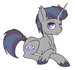 Size: 2000x1861 | Tagged: safe, artist:asklevee, oc, oc only, pony, unicorn, commission, male, prone, simple background, solo, stallion, transparent background