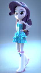 Size: 1080x1920 | Tagged: safe, artist:efk-san, rarity, equestria girls, g4, 3d, blender, boots, bracelet, clothes, dress, fall formal outfits, female, high heel boots, jewelry, solo
