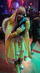 Size: 2912x5184 | Tagged: safe, artist:onlyfactory, fluttershy, queen chrysalis, human, g4, bootleg, clothes, converse, cosplay, costume, hearth's warming eve, high res, hug, irl, irl human, photo, plushie, shoes