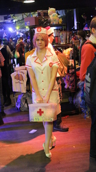 Size: 2912x5184 | Tagged: safe, nurse redheart, human, g4, clothes, cosplay, costume, hearth's warming eve, high heels, high res, irl, irl human, nurse outfit, photo, shoes