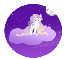 Size: 1024x823 | Tagged: safe, artist:cinna-swirl, oc, oc only, pegasus, pony, base used, cloud, colored pupils, galaxy, night, night sky, pastel, solo, space, stars
