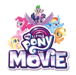 Size: 4000x3958 | Tagged: safe, edit, applejack, fluttershy, pinkie pie, rainbow dash, twilight sparkle, alicorn, pony, g4, my little pony: the movie, background pony rarity, duckery in the description, logo, op is a duck, op is trying to start shit, shitposting, simple background, twilight sparkle (alicorn), white background