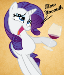 Size: 960x1120 | Tagged: safe, artist:slb94, artist:tehmage, rarity, pony, g4, alcohol, drunk, drunk rarity, female, solo, uncouth, wine