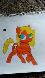 Size: 720x1230 | Tagged: safe, artist:unreliable narrator, oc, oc only, oc:doomsday, pony, colored, simple background, solo, traditional art, white background