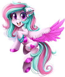 Size: 1624x1915 | Tagged: safe, artist:meotashie, oc, oc only, oc:floofy, pegasus, pony, happy, open mouth, solo