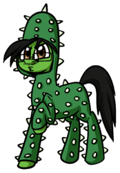 Size: 481x691 | Tagged: safe, artist:alittleofsomething, oc, oc only, oc:cactus needles, pony, beard, cactus, cactus suit, clothes, costume, facial hair, glasses, mole, moustache, simple background, solo, suit, transparent background