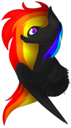 Size: 664x1203 | Tagged: safe, artist:renathesnakecharmers, oc, oc only, oc:charmers, pegasus, pony, bust, female, mare, simple background, solo, transparent background