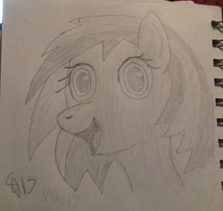 Size: 1280x1214 | Tagged: safe, artist:seabridge drive, oc, oc only, oc:protostar, pony, looking at you, solo, traditional art