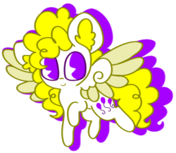 Size: 607x526 | Tagged: safe, artist:kagalicious, surprise, pony, g1, ear fluff, female, flying, simple background, smiling, solo, spread wings, transparent background