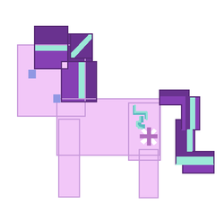 Size: 593x538 | Tagged: safe, artist:violaconcert, derpibooru exclusive, starlight glimmer, pony, g4, abstract, female, rectangle pony, simple background, solo, white background