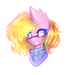 Size: 1900x2000 | Tagged: safe, artist:bossmeow, oc, oc only, pony, bust, clothes, female, glasses, mare, portrait, simple background, solo, transparent background