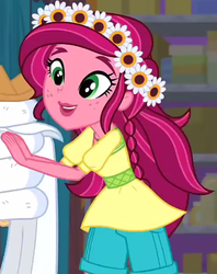Size: 644x812 | Tagged: safe, screencap, gloriosa daisy, equestria girls, g4, my little pony equestria girls: legend of everfree, cropped, cute, daisybetes, female, happy, smiling, solo