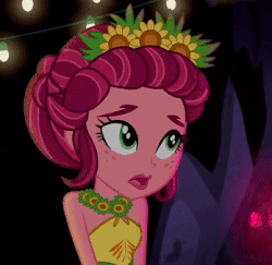 Size: 348x338 | Tagged: safe, screencap, gloriosa daisy, equestria girls, g4, my little pony equestria girls: legend of everfree, animated, cropped, crystal gala, female, gif, sleeveless, solo