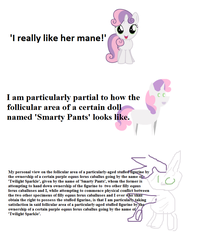 Size: 740x912 | Tagged: safe, artist:thatguy1945, artist:videogamehunter, sweetie belle, pony, unicorn, g4, lesson zero, season 2, caption, crappy art, female, filly, foal, increasingly verbose memes, intellectually hilarious, meme, pointy ponies, sesquipedalian loquaciousness, simple background, smiling, solo, stylistic suck, text, white background