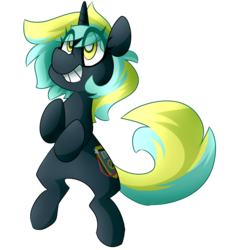 Size: 1280x1377 | Tagged: safe, artist:nekosnicker, oc, oc only, oc:electro current, pony, unicorn, cute, digital multimeter, simple background, solo, transparent background