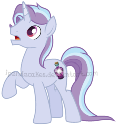 Size: 624x670 | Tagged: safe, artist:ipandacakes, oc, oc only, oc:tyro, pony, unicorn, magical lesbian spawn, male, offspring, parent:starlight glimmer, parent:trixie, parents:startrix, raised hoof, simple background, solo, stallion, transparent background, watermark