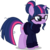 Size: 8034x8000 | Tagged: safe, artist:limedazzle, moondancer, twilight sparkle, pony, g4, absurd resolution, accessory swap, alternate hairstyle, alternate universe, clothes, clothes swap, cute, female, glasses, mane swap, mare, moondancer's sweater, show accurate, simple background, solo, sweater, transparent background, vector