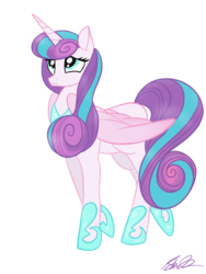 Size: 768x1024 | Tagged: safe, artist:sherbertberrybear, princess flurry heart, pony, g4, female, older, simple background, solo, transparent background