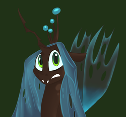 Size: 1100x1024 | Tagged: safe, artist:briarspark, artist:jbond, color edit, edit, queen chrysalis, changeling, changeling queen, g4, colored, female, painting, solo