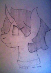 Size: 431x611 | Tagged: safe, artist:knightsmile, oc, oc only, oc:tall tale, pony, unicorn, solo, traditional art