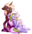 Size: 3160x3386 | Tagged: safe, artist:micky-ann, oc, oc only, oc:dream contour, oc:petal dancer, pegasus, pony, unicorn, duo, female, high res, male, mare, simple background, stallion, transparent background, unshorn fetlocks