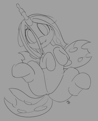 Size: 1280x1577 | Tagged: safe, artist:pabbley, queen chrysalis, pony, g4, 30 minute art challenge, cute, cutealis, female, monochrome, sketch, solo