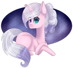 Size: 1933x1780 | Tagged: safe, artist:bonniebatman, oc, oc only, pony, unicorn, female, heterochromia, mare, prone, solo