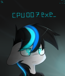 Size: 1112x1305 | Tagged: artist needed, source needed, safe, oc, oc only, pony, floppy ears, gradient background, solo, text, unamused