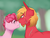 Size: 3974x2982 | Tagged: safe, artist:kittii-kat, big macintosh, pinkie pie, earth pony, pony, g4, alternate hairstyle, blushing, cute, high res, male, nuzzling, scar, ship:pinkiemac, shipping, short mane, stallion, straight