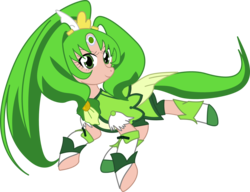 Size: 2411x1853 | Tagged: safe, artist:sonofaskywalker, pony, cure march, glitter force, glitter spring, nao midorikawa, ponified, pretty cure, simple background, smile precure, solo, transparent background
