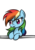 Size: 1000x1414 | Tagged: safe, artist:danger-dashz, rainbow dash, pegasus, pony, g4, female, mare, simple background, smiling, solo, tongue out, transparent background