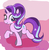 Size: 1322x1336 | Tagged: safe, artist:noupu, starlight glimmer, pony, g4, abstract background, female, smiling, solo