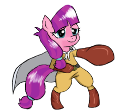 Size: 900x800 | Tagged: safe, artist:bakagumballxd, lily longsocks, pony, g4, bipedal, clothes, cosplay, costume, one punch man, simple background, solo, transparent background