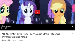 Size: 1136x640 | Tagged: safe, applejack, fluttershy, pinkie pie, rarity, g4, extended theme, singalong, theme song, youtube, youtube link