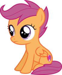 Size: 6400x7766 | Tagged: safe, artist:parclytaxel, scootaloo, pegasus, pony, g4, on your marks, .svg available, absurd resolution, cutie mark, female, filly, simple background, sitting, solo, the cmc's cutie marks, transparent background, vector