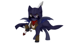 Size: 1024x640 | Tagged: safe, artist:lilapudelpony, oc, oc only, oc:lunaris bellator, pony, assassins creed, crossover, solo