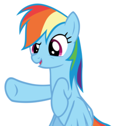 Size: 1456x1600 | Tagged: safe, artist:hendro107, rainbow dash, pegasus, pony, 28 pranks later, g4, .psd available, female, mare, raised hoof, simple background, solo, transparent background, vector
