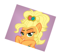 Size: 11498x10807 | Tagged: safe, artist:cyanlightning, applejack, earth pony, pony, g4, simple ways, .svg available, absurd resolution, applejack is best facemaker, applejewel, face, female, looking at you, photo, simple background, solo, transparent background, vector