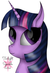 Size: 1619x2338 | Tagged: safe, artist:victoria-luna, twilight sparkle, pony, g4, bust, female, portrait, simple background, solo, transparent background