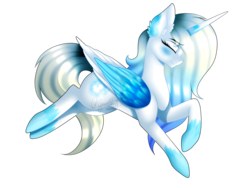 Size: 1600x1200 | Tagged: safe, artist:minelvi, oc, oc only, oc:violet nova, alicorn, pony, alicorn oc, coat markings, ear fluff, eyelashes, eyes closed, female, horn, mare, signature, simple background, socks (coat markings), solo, transparent background, wings