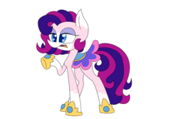 Size: 2743x1828 | Tagged: safe, artist:supercoco142, oc, oc only, earth pony, pony, female, magical lesbian spawn, mare, offspring, parent:pinkie pie, parent:rarity, parents:raripie, saddle, simple background, solo, tack, transparent background
