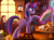 Size: 3178x2356 | Tagged: safe, artist:atlas-66, twilight sparkle, pony, unicorn, g4, bioshock infinite, book, female, high res, levitation, magic, reading, russian, solo, telekinesis, translated in the comments, unicorn twilight, would you kindly