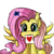 Size: 900x900 | Tagged: safe, artist:sentireaeris, fluttershy, pony, g4, :3, cheek fluff, cute, ear fluff, female, flower, flower in hair, heart, heart eyes, looking at you, messy mane, note, shyabetes, simple background, solo, sparkles, transparent background, wide eyes, wingding eyes