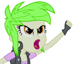 Size: 821x720 | Tagged: safe, artist:berrypunchrules, cherry crash, equestria girls, g4, background human, female, simple background, solo, transparent background